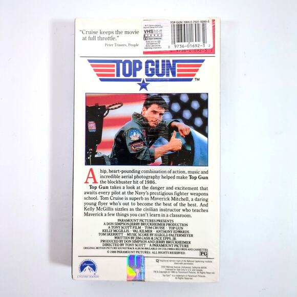 Top Gun VHS (1996 Edition) Tom Cruise Val Kilmer Kelly McGillis NEW Sealed - Picture 2 of 3